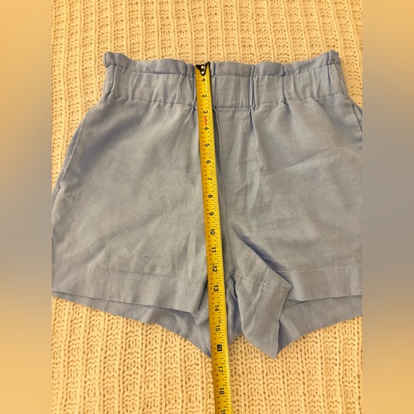 NWOT • A New Day • Women’s High-Rise Linen Pull-on Shorts • Light Blue, Small - Picture 10 of 16